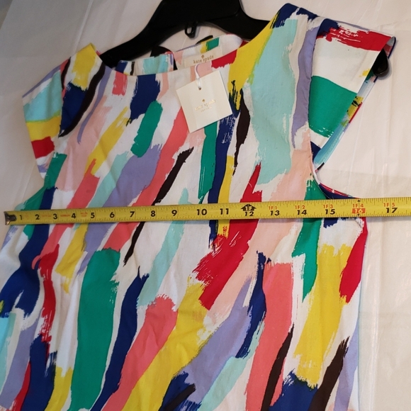 kate spade ♠️ NEW brush stroke peplum top blouse cotton fancy GIRLS XL 🎉HP🎉 - Picture 9 of 12